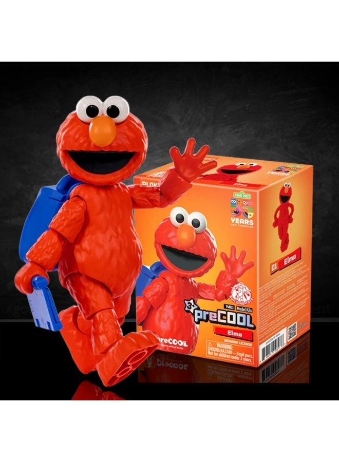 BLOKEES preCOOL Sesame Street Elmo Model Kit | Buildable Action Figure with Backpack | Collectible Construction Toy for Kids Ages 3+ | Articulated Red Plush Character - Image 2